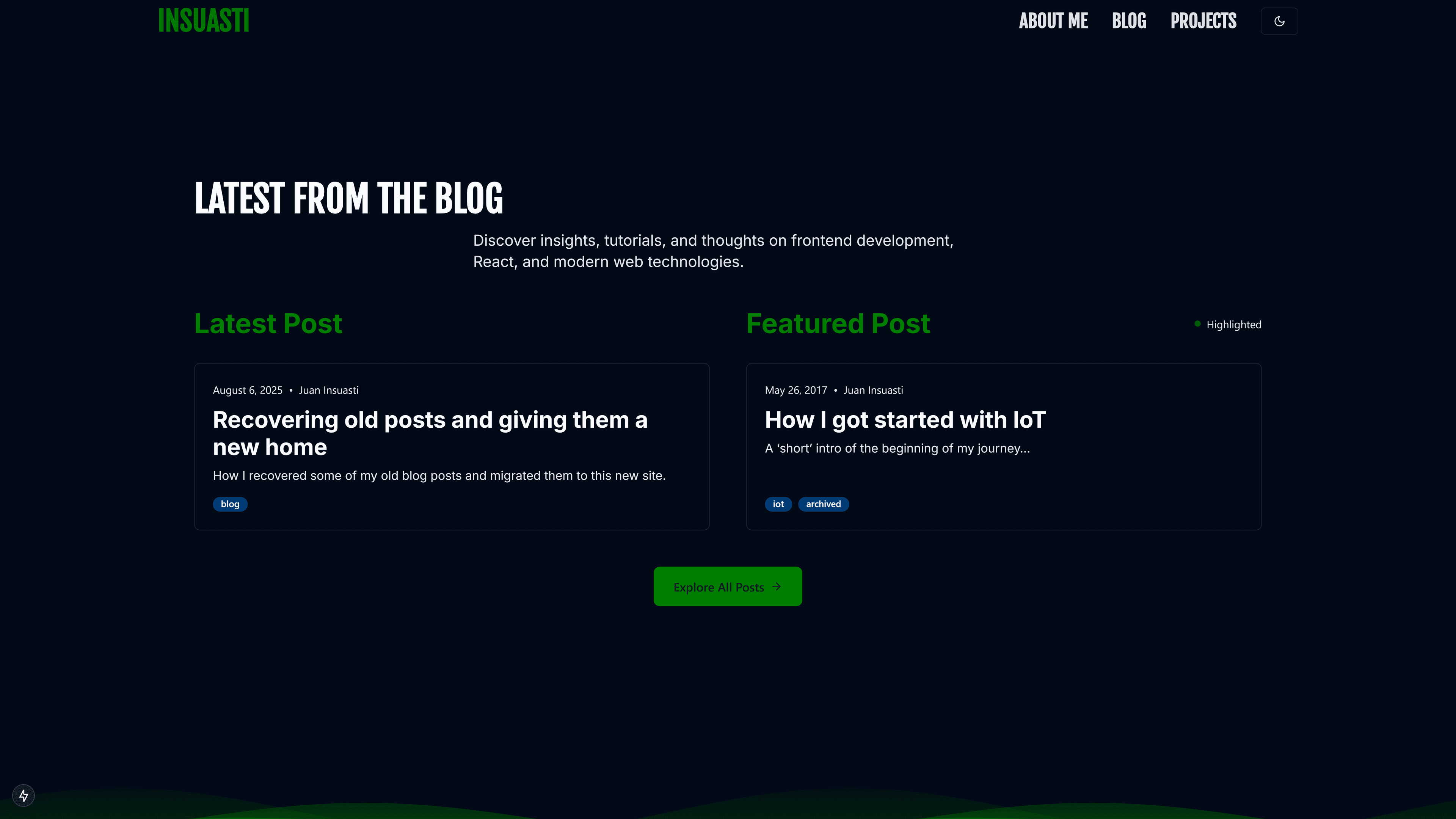 Personal Portfolio & Blog Platform